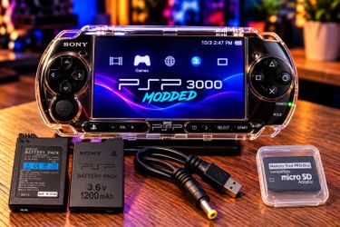 PSP 3000 Upgraded, Loaded, & w/ All Accessories