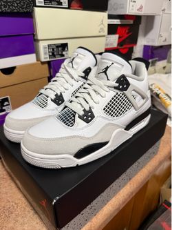 NIKE AIR JORDAN 4 MILITARY BLACK Sz 7Y DS