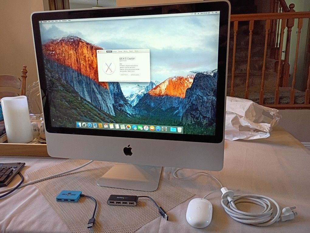 (Working) 24 In Apple iMac Desktop Computer 240 Gb 8 Ram Mac