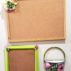 Pegboard Set & Tin Hanging Organizer with Bamboo Handle