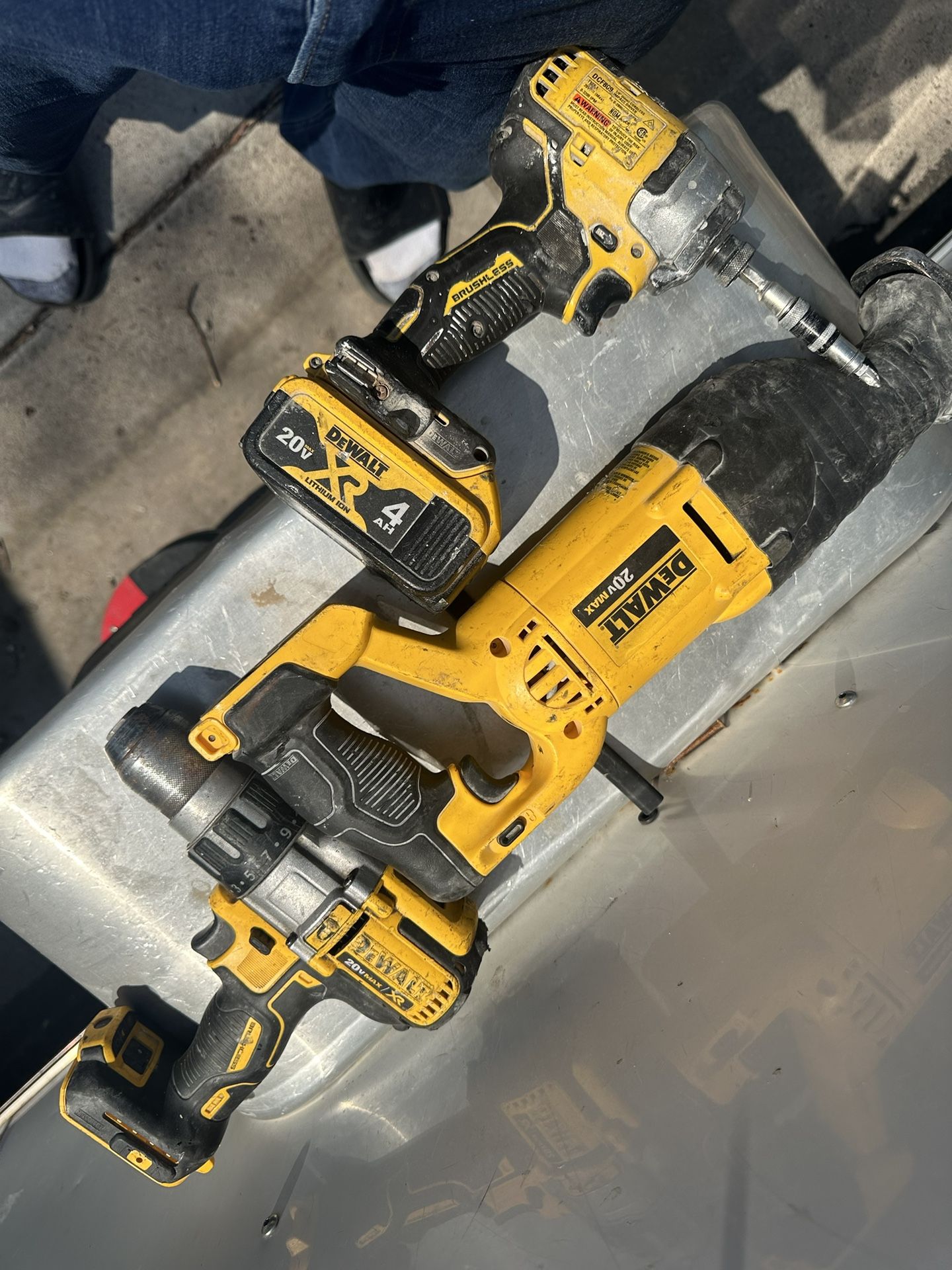 Dewalt Impact Drills And Saw And 1 Battery