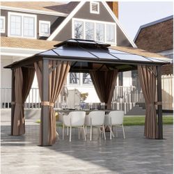 New In Box,10x12 Polycarbonate Hardtop Gazebo