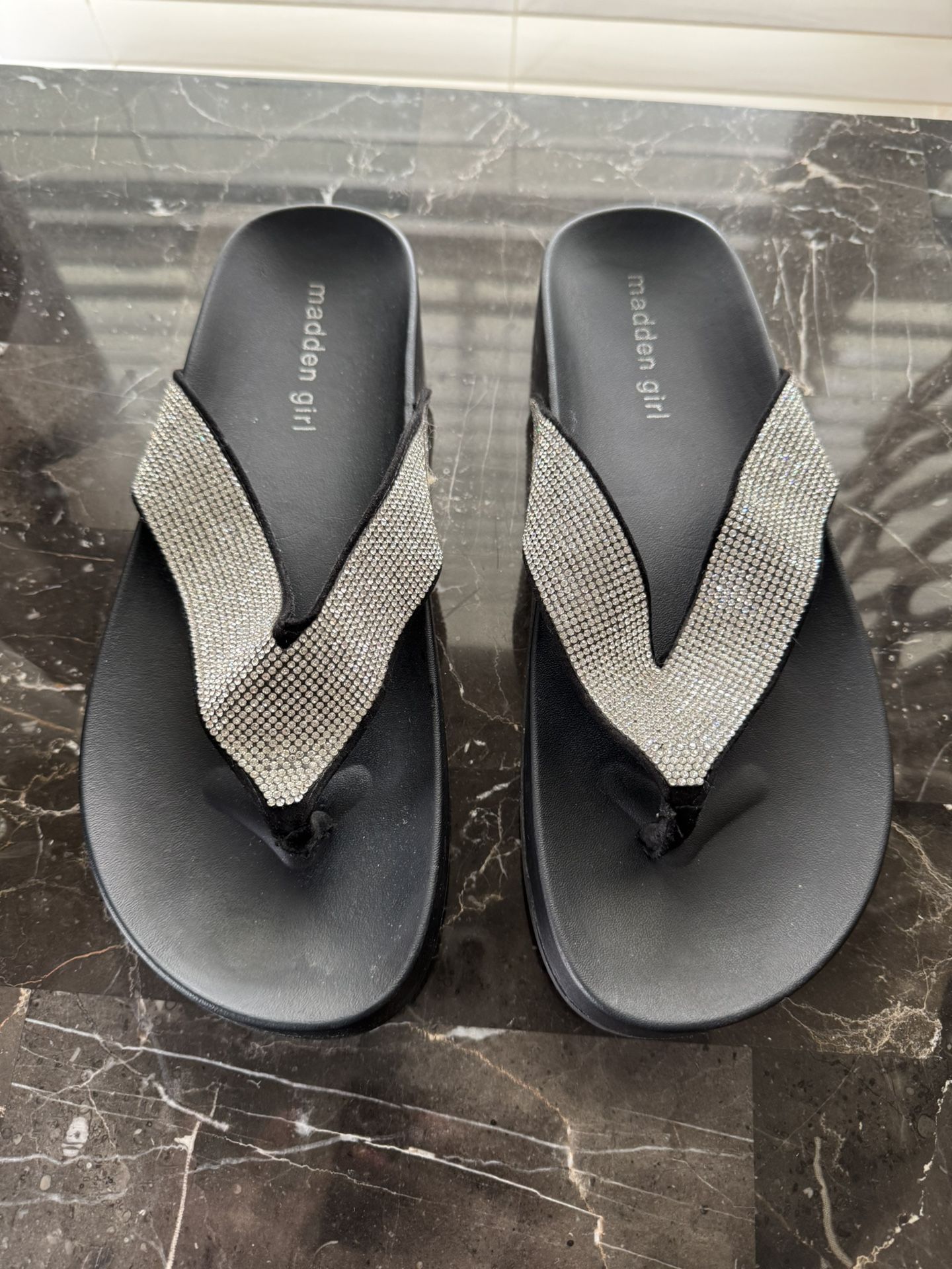 Madden Girl Rhinestone Sandals (Flip Flops)
