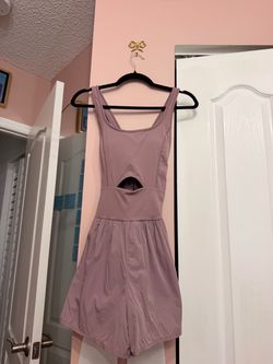 Mauve Athletic Tennis Dress Romper