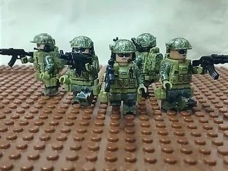 RARE! 5X Custom UKRAINIAN SPEC OPS SSO Minifigures W/ACCESSORIES