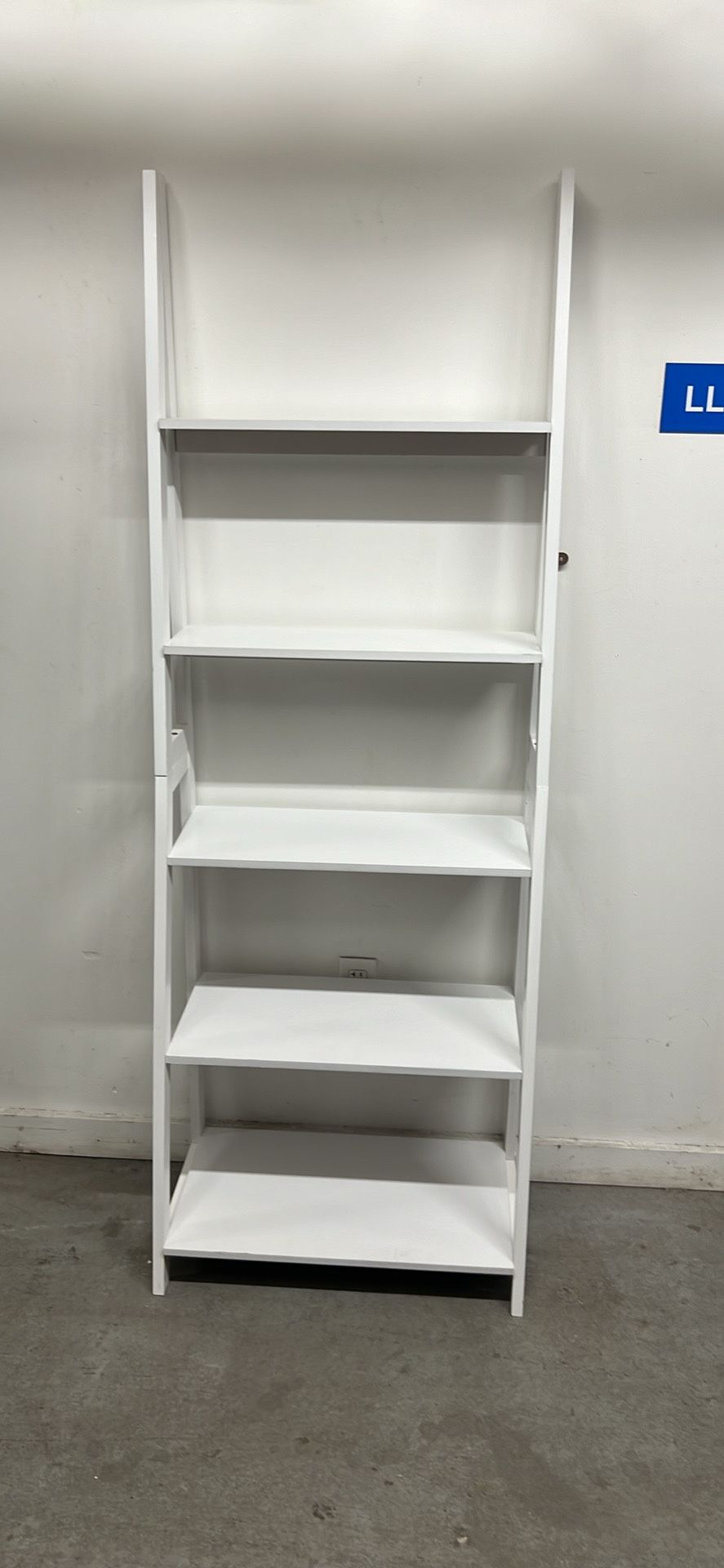 24”wx79”h New White Wooden Shelf