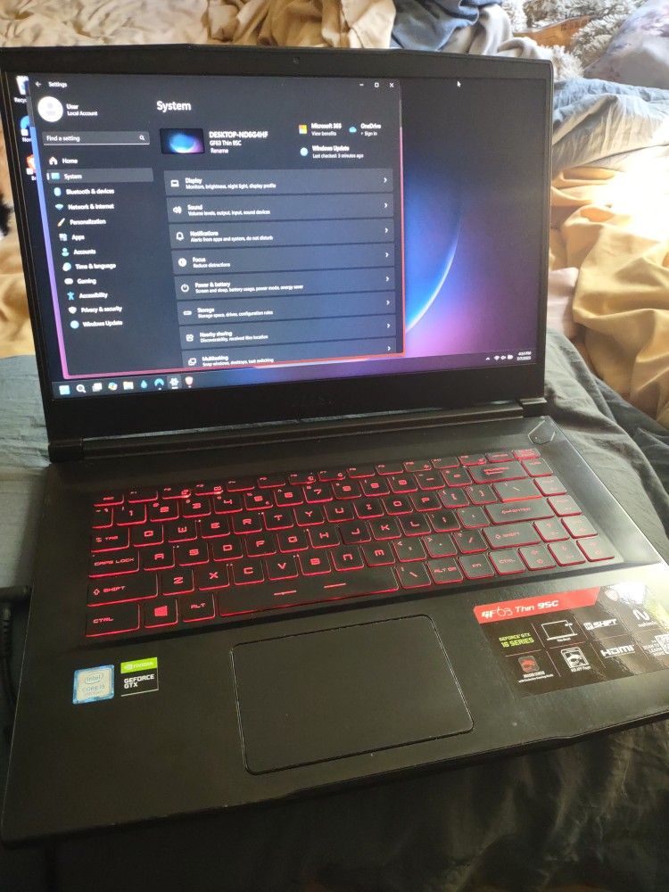 Gaming Laptop MSI GF63 Thin 9SC