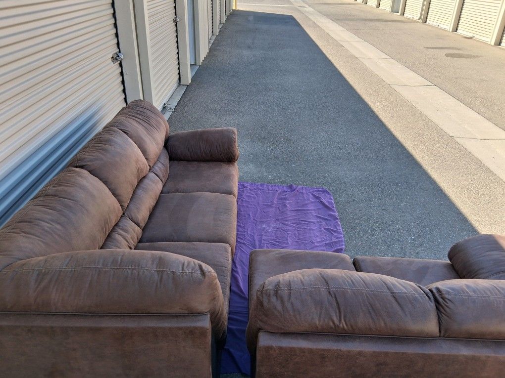 Suede Sectional Couches