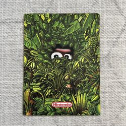 Vintage 1990s Nintendo Donkey Kong Country Video Game Green Paper Folder