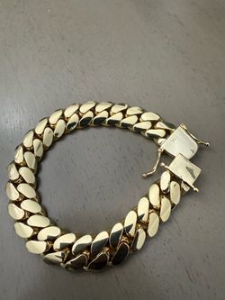 15mm 9 inch Cuban Bracelet  (Heavy Gold Plated)