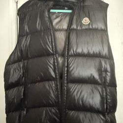 Moncler Vest with Hoodie, Black, Fits XL-XXL