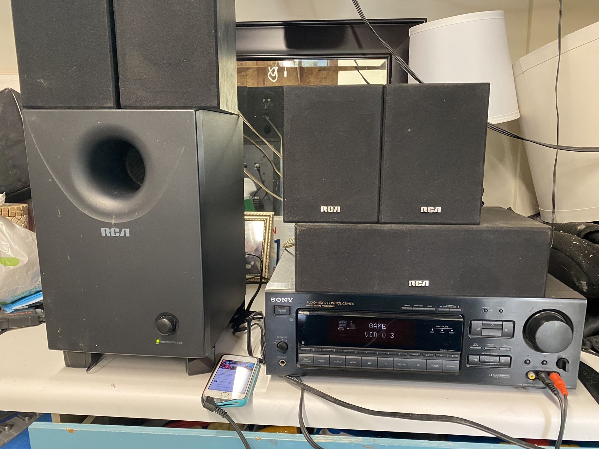 Sony Receiver And Speakers