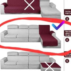 NEW! 1 Piece only-Waterproof Sectional Couch Cover, Reversible *see pics & details*