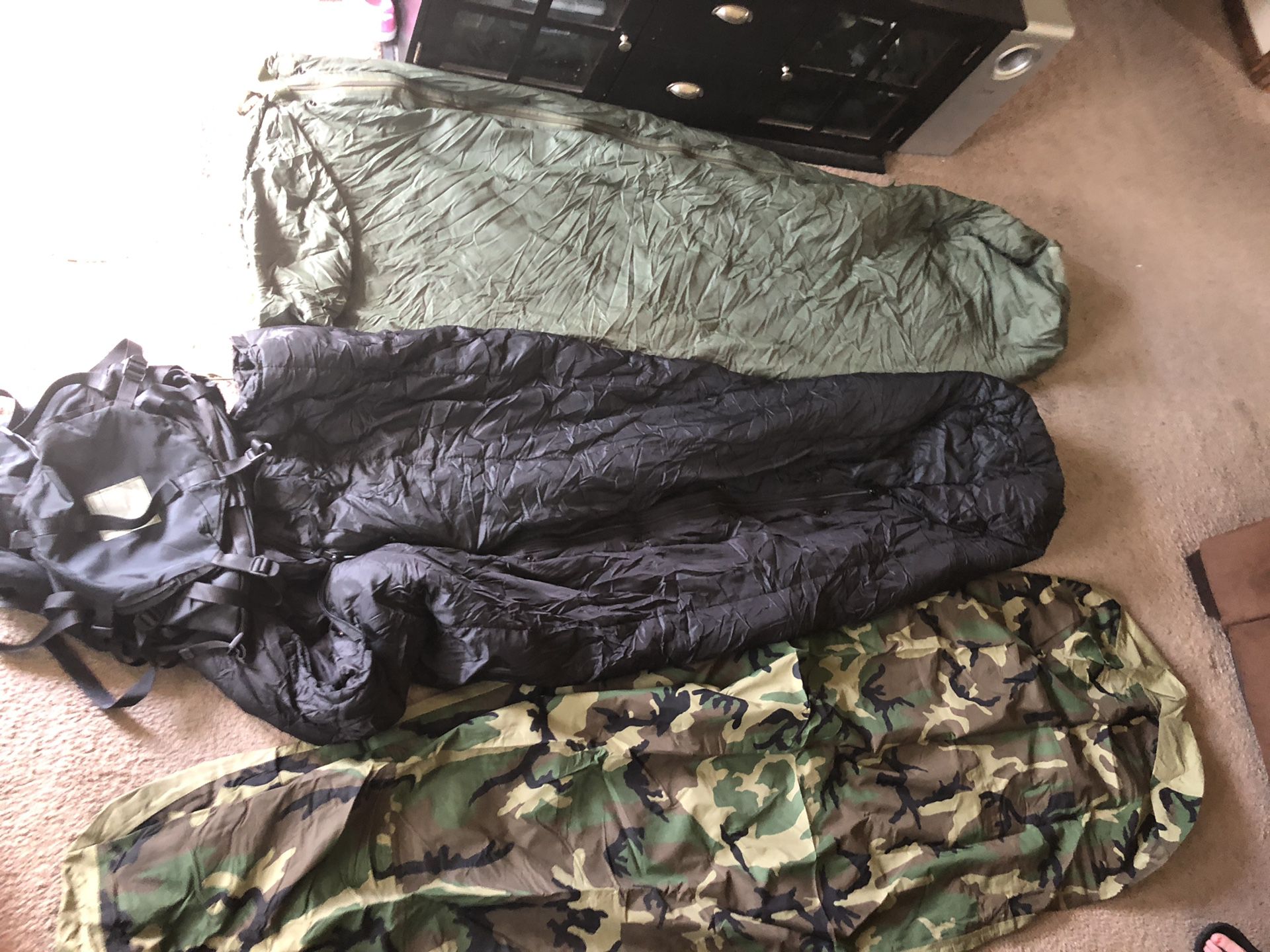 Military sleeping bag. Tennier