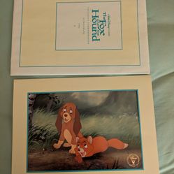 Disney Fox And The Hound Lithograph 