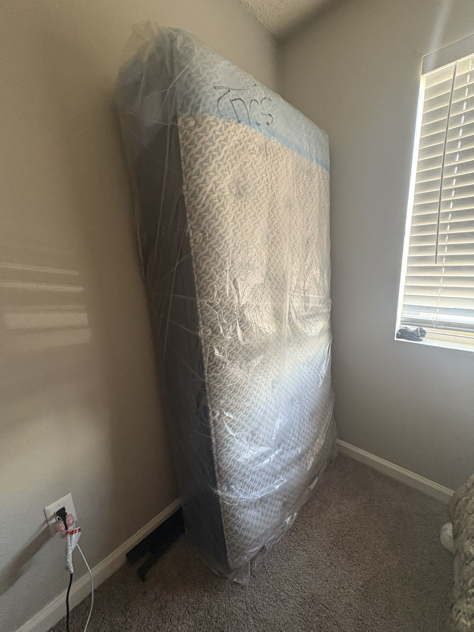 Mattress, Box Spring And Metal Frame!