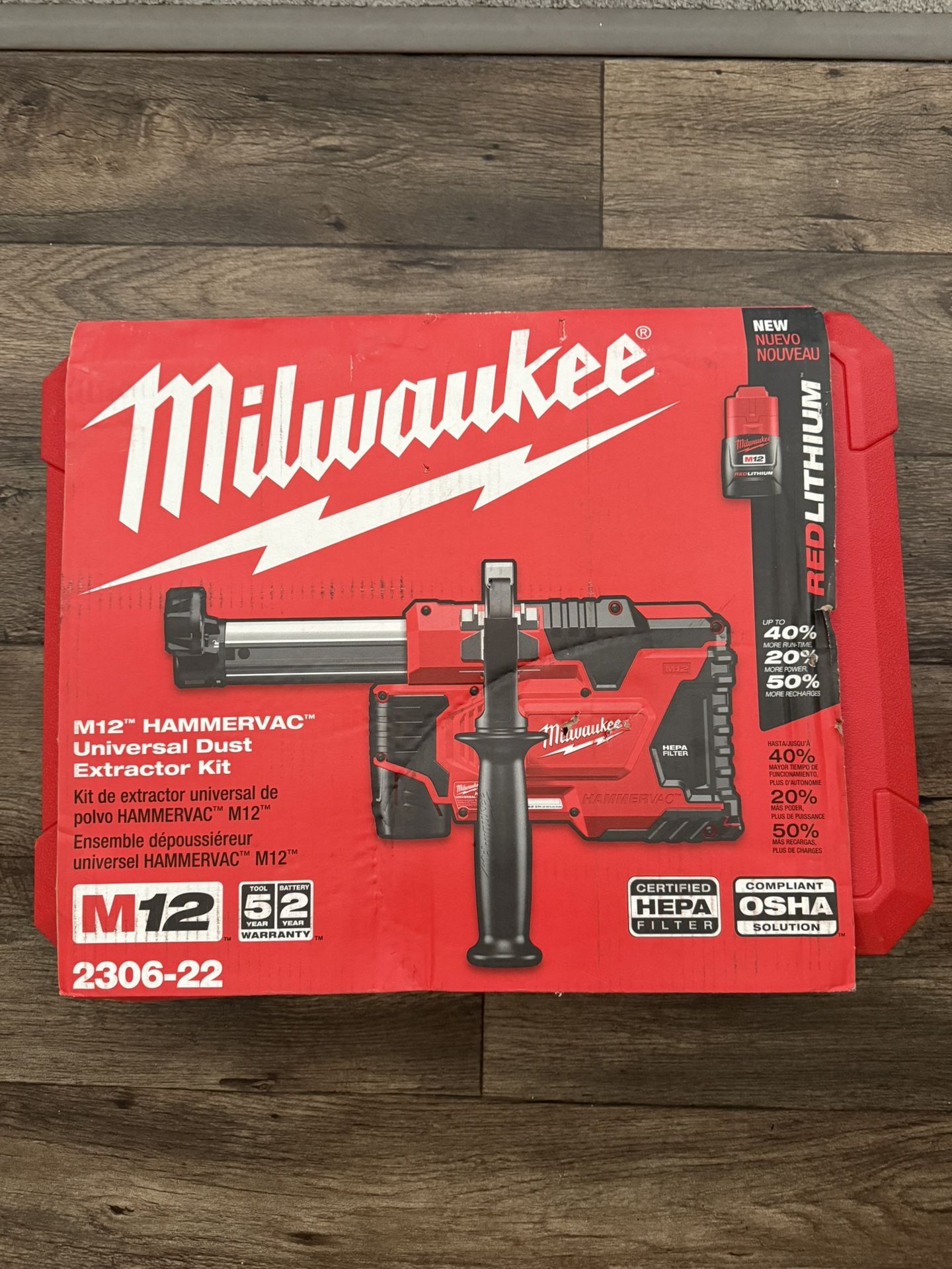 Milwaukee Hammervac. With Two Batteries and Charger