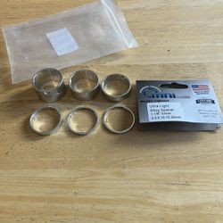 1 1/8” Fork Stem Spacers Silver New