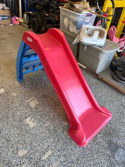 kids slide and booster seat with table