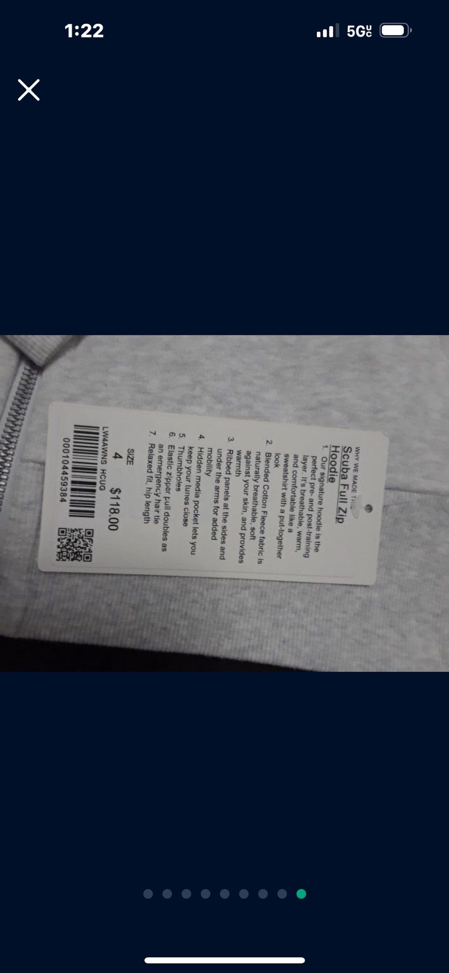 Lulu Lemon Zise S New $100 Dollar 