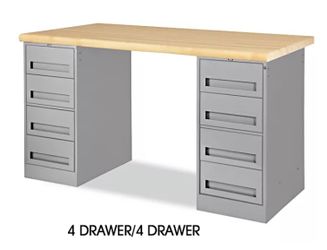 Pedestal Workbench With Maple Top (3 Available)