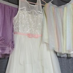 LOT OF 3- SZ 7/8  2 SKIRTS 1 DRESS