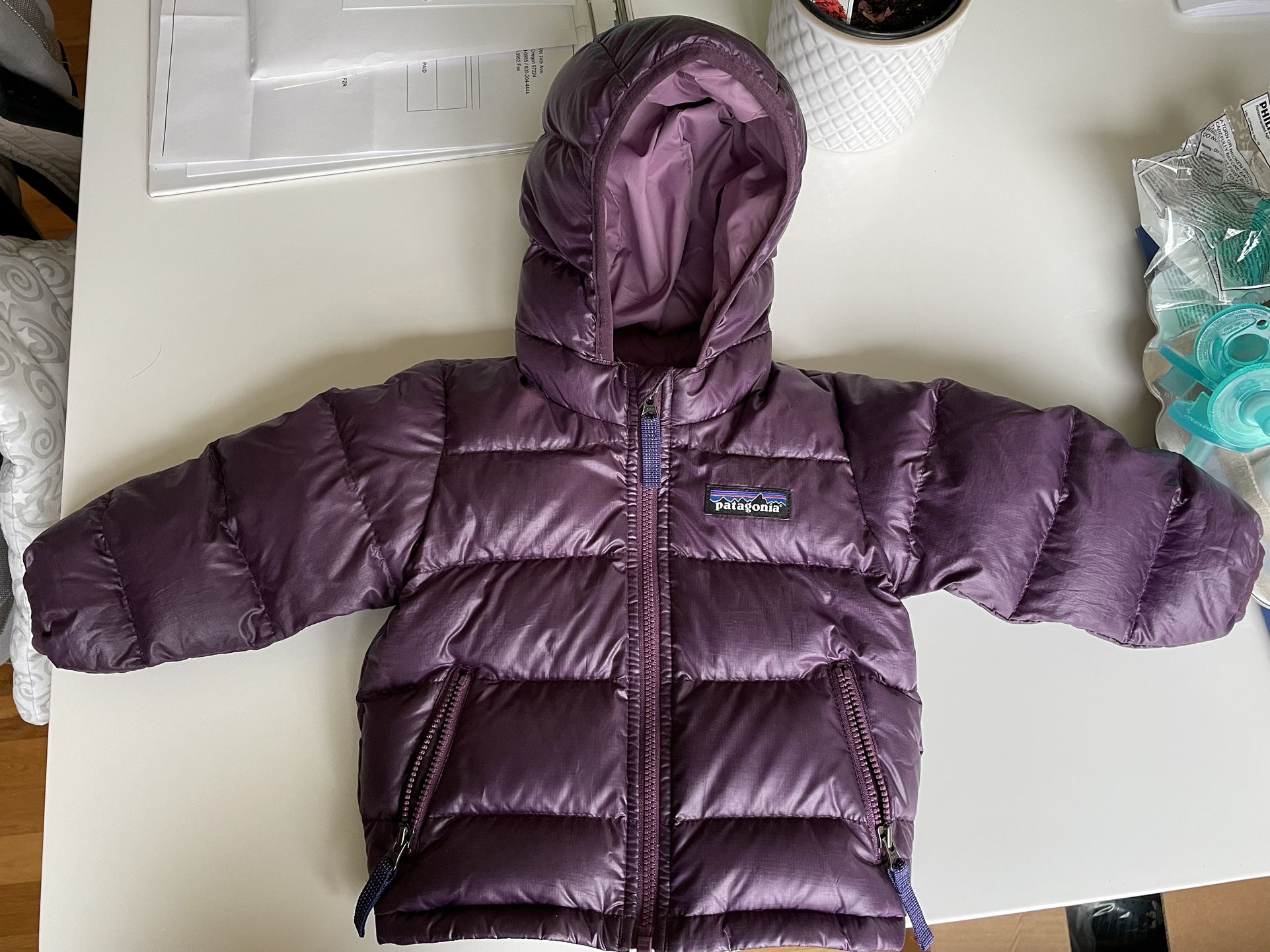 Purple Patagonia Infant Down Jacket