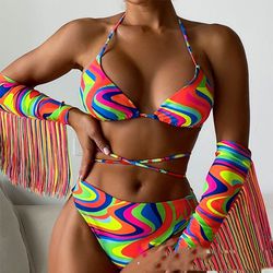 Women's Bikini Tassel Candy Swimwear