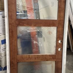 36 X 80 Krosswood Exterior Doors With Shades