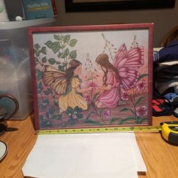 Fairy Fraternal Twins Laura Lyn Art Rare W/ Certificate Of Authenticity 