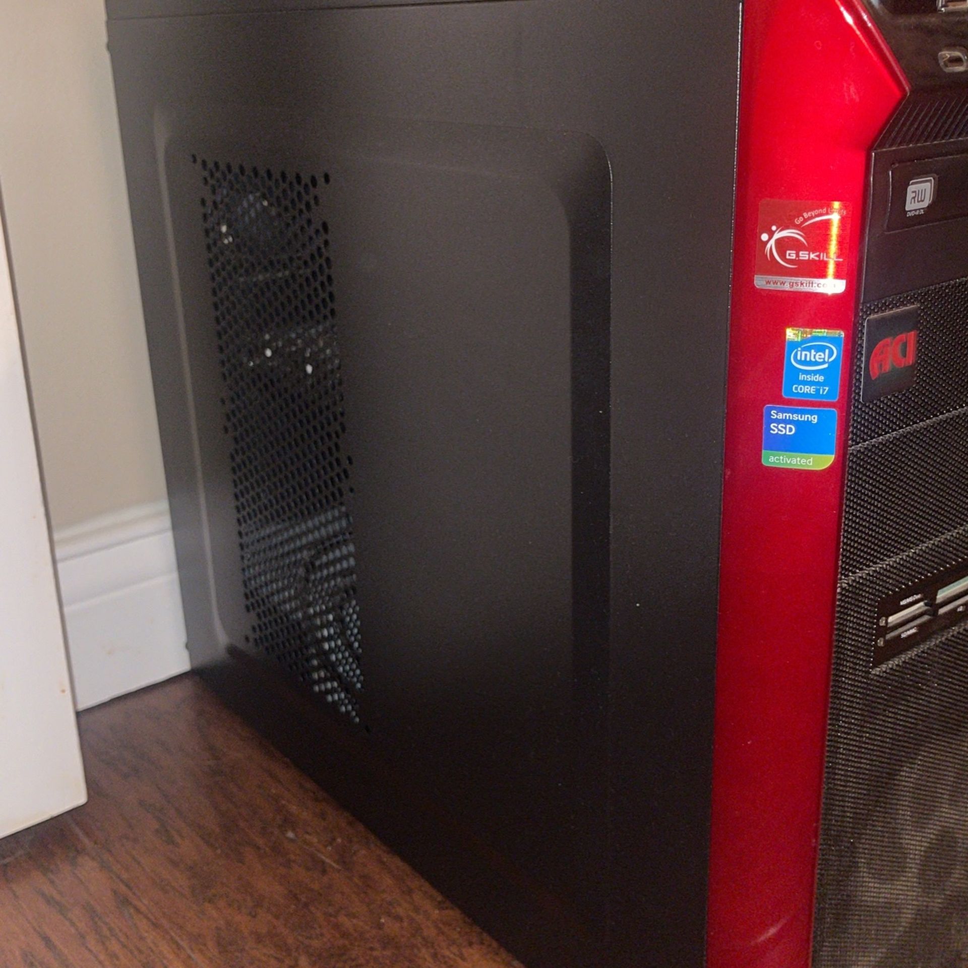 Gaming PC with monitor
