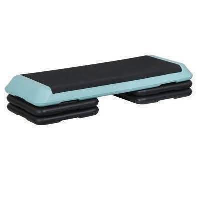New 43'' Adjustable Exercise Aerobic Stepper W/4 Risers - Workout Fitness Step Platform, Green