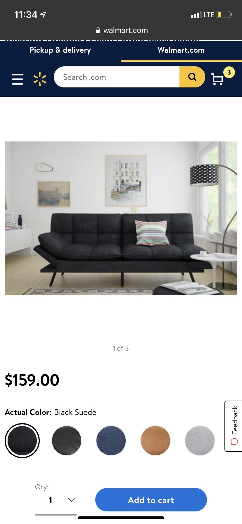 Black futon