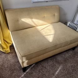 Mid-Century Modern Living Spaces Settee Loveseat 