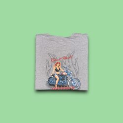 Vintage woodys motorcycles ride it hard t-shirt 