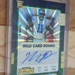 2021 Panini Contenders Micah Parsons Auto Wild Card Round Cowboys 