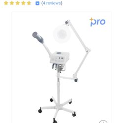 Katana Facial Steamer With Aromatherapy And LED Magnifying Lamp Glass