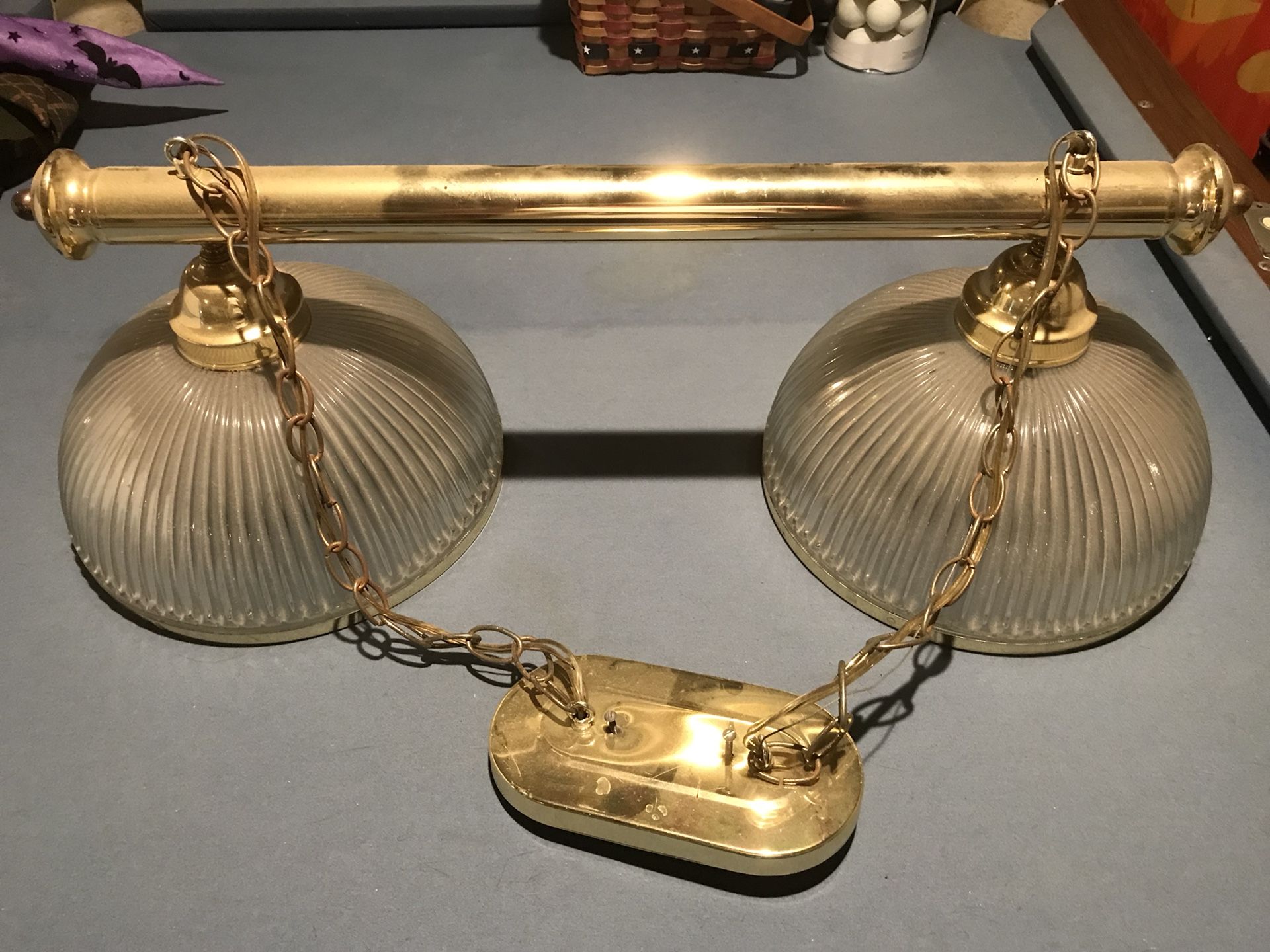 Polished Brass Light fixture.