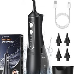new Ear Wax Removal Kit - Electric Ear Cleaner with DIY Water Pressure - Ear Cleaning Kit - Ear Irrigation Flushing System - Earwax Removal Tool for E