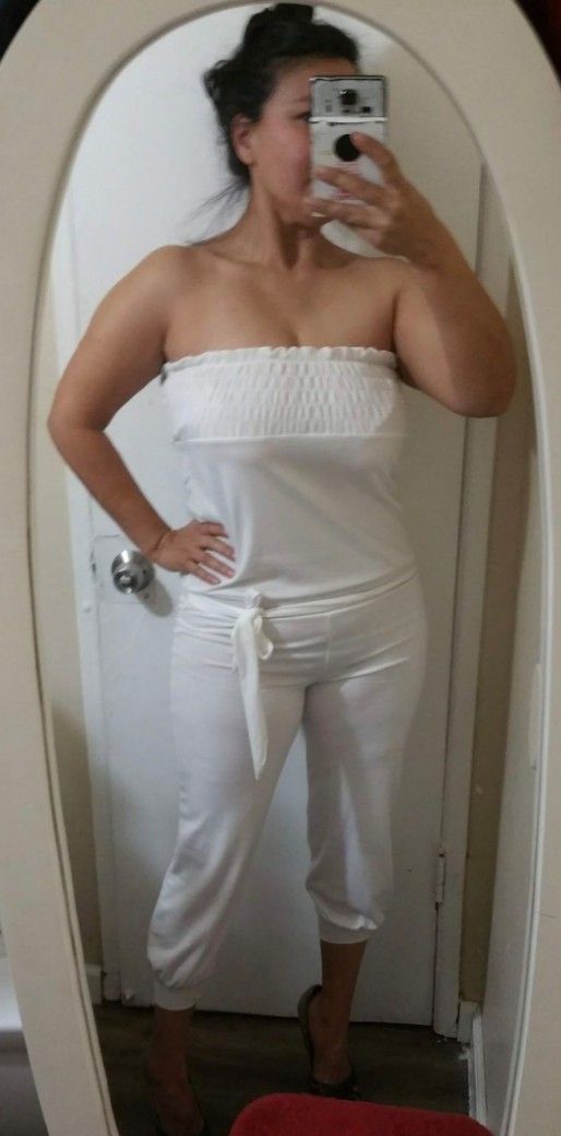 White Jumpsuit M New / Traje Jumpsuit Nuevo M