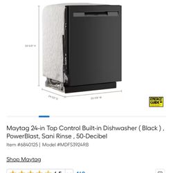 Maytag  Dishwasher 24 In