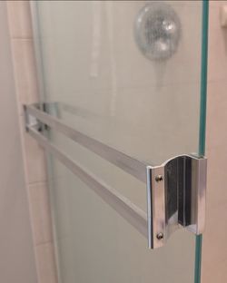 Chrome Sliding Glass Shower Door Towel Bar & Handle Replacement Set