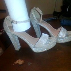 Gitter Gold Heels 