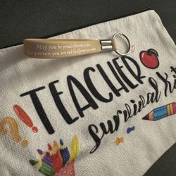 Teacher Pouch And Key Chain 