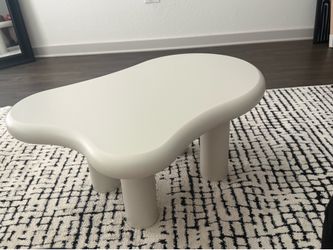 White coffee table,35.5 Inch style living room