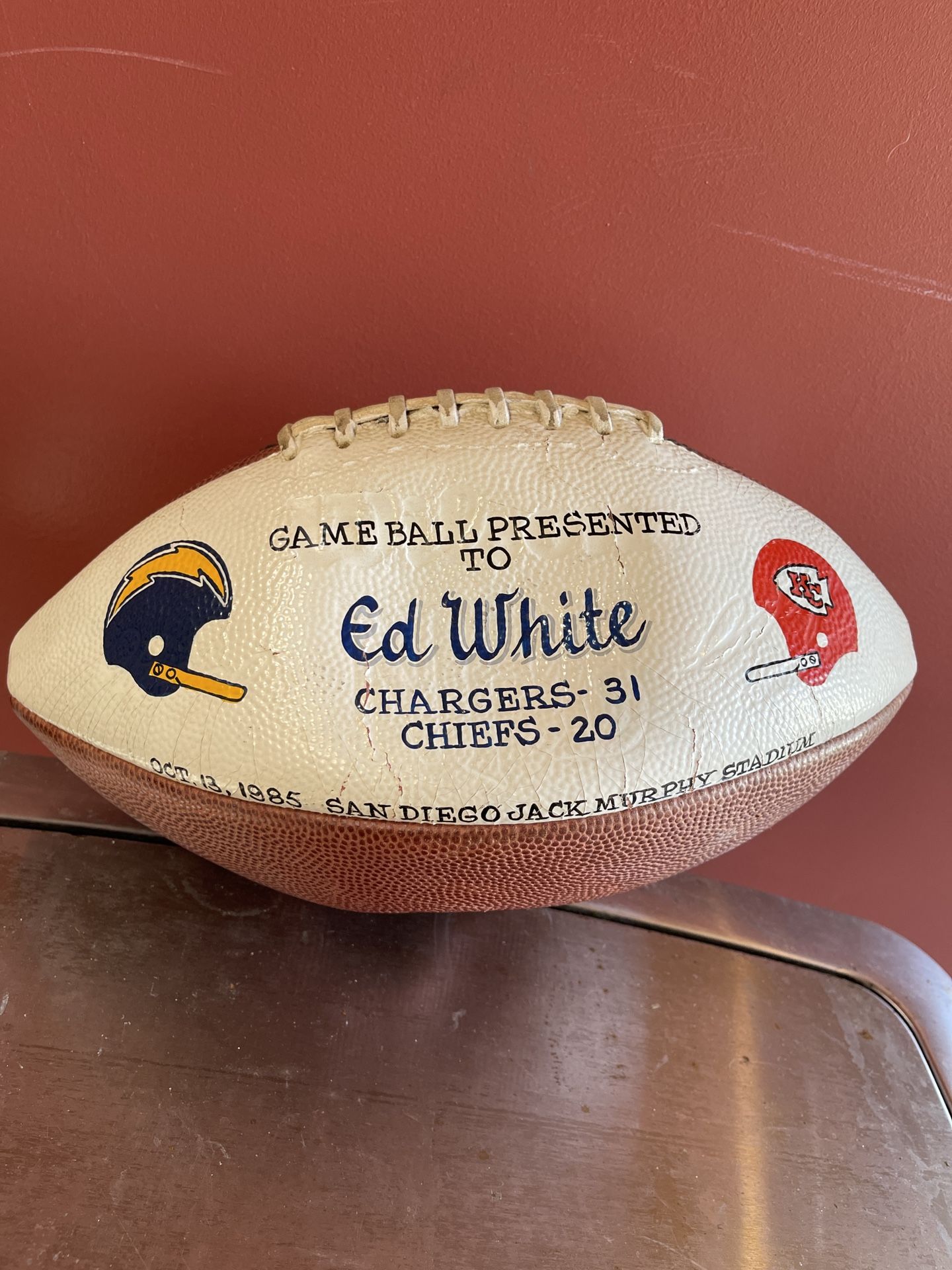 San Diego Chargers Game Ball