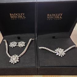 Badgley Mischka: Earrings, Necklace, & Bracelet 