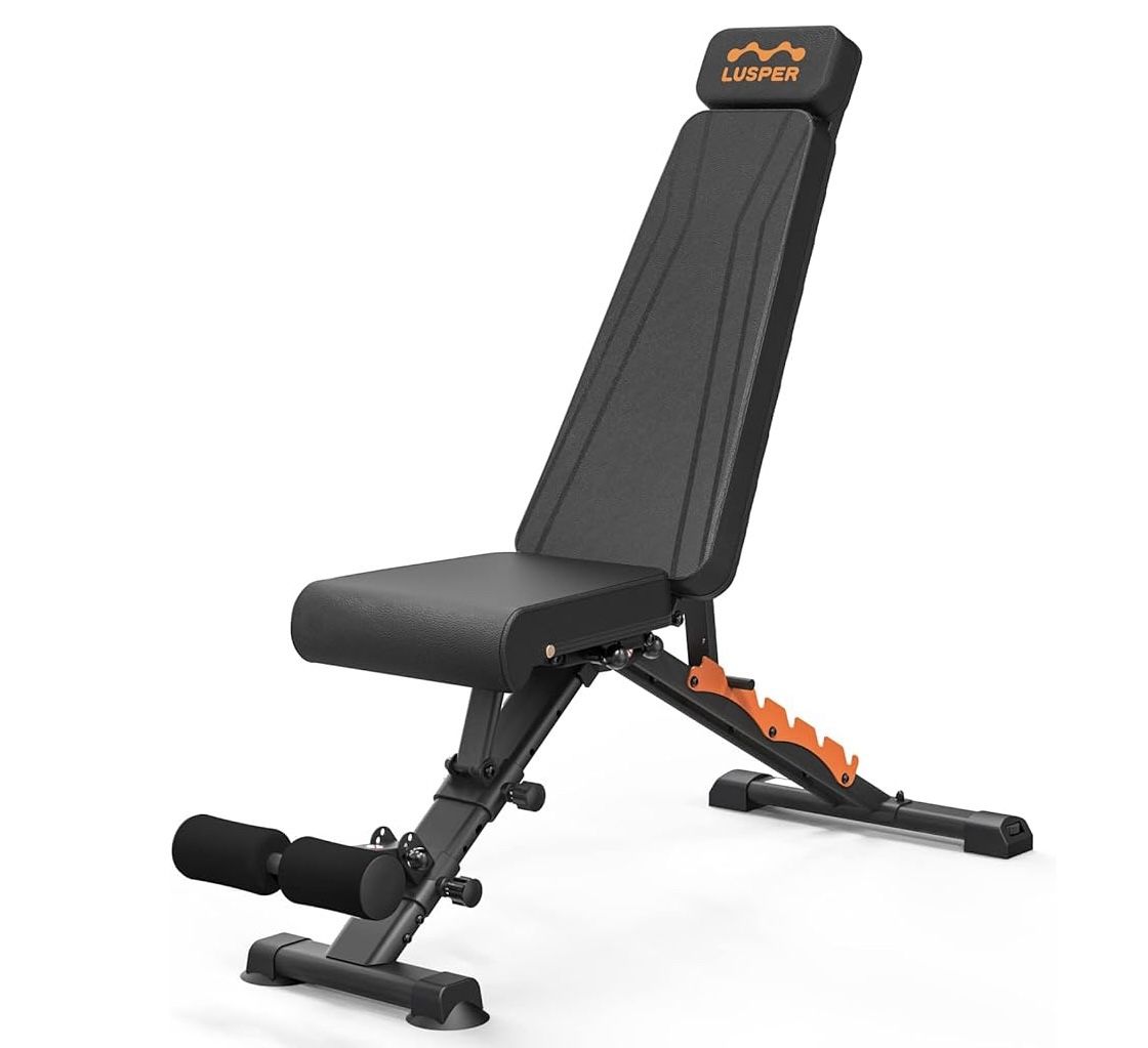 Lusper Zero-Gap Adjustable 880 LB Foldable Weight Bench