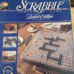 Scrabble Vintage Deluxe Edition With Turntable