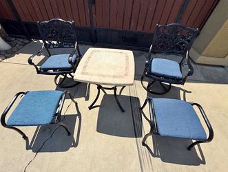 Bristol marble patio set